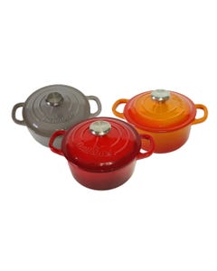 Delighto Cast Iron Casserole Soup Pot 24cm (Red / Orange / Dune)