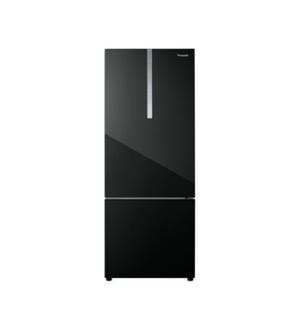 Panasonic 465L 2-door Bottom Freezer Refrigerator Black Glass Door NR-BX471WGKM