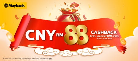 Maybank CNY RM88 Cashback Promo